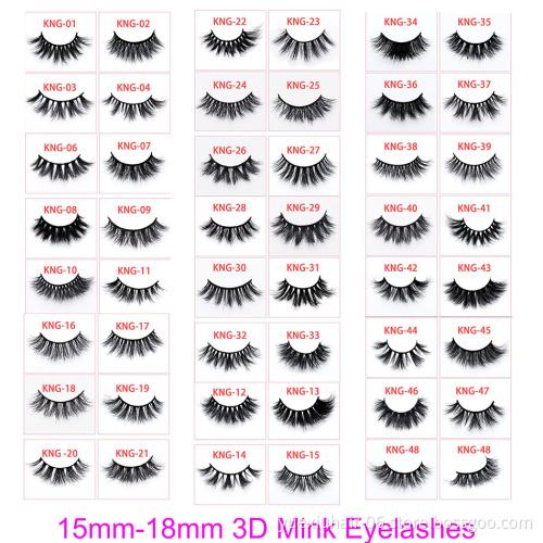 Professional New cheap wholesale High Quality Own Brand Private Label 100% Real 3D 5D 18-25mm Mink Eyelashes extension vendor